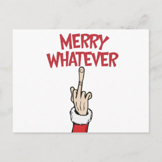 Middle Finger Merry Whatever Postcard