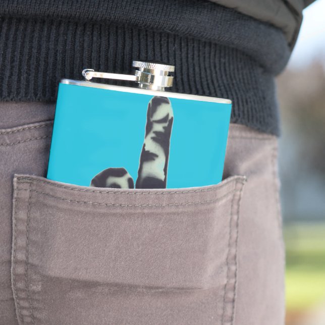 Middle Finger Name Flask (In Situ)