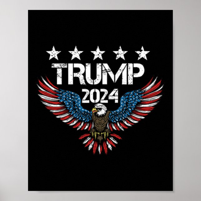 Middle Finger (on Back) Haters Gonna Hate Donald T Poster (Front)