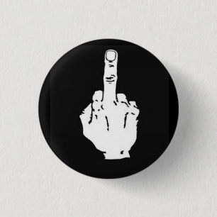 Middle Finger Round Button