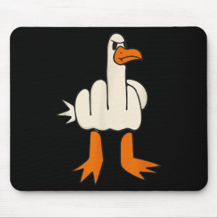 Middle Finger Seagull, Adult Humour, Funny Gesture Mouse Mat