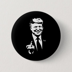 Middle Finger Trump 2024 Election American 6 Cm Round Badge