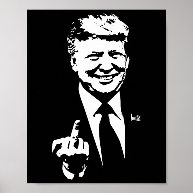 Middle Finger Trump 2024 Election American  Poster (Front)