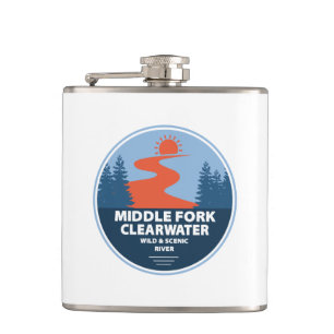 Middle Fork Clearwater Wild And Scenic River Idaho Hip Flask