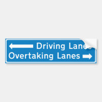 Middle Lane Hogger Bumper Sticker