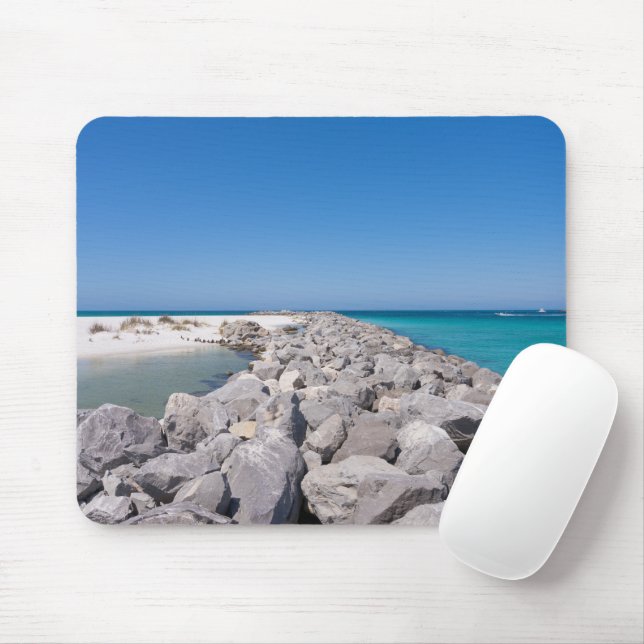 Middle Of Shell Island Jetty Mousepad (With Mouse)