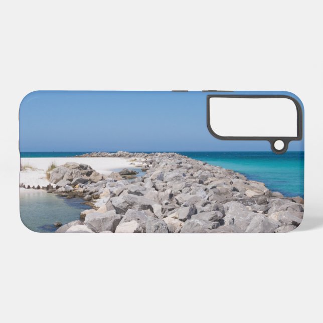 Middle Of Shell Island Jetty Samsung Phone Case (Back Horizontal)