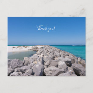 Middle Of Shell Island Jetty Thank you Postcard