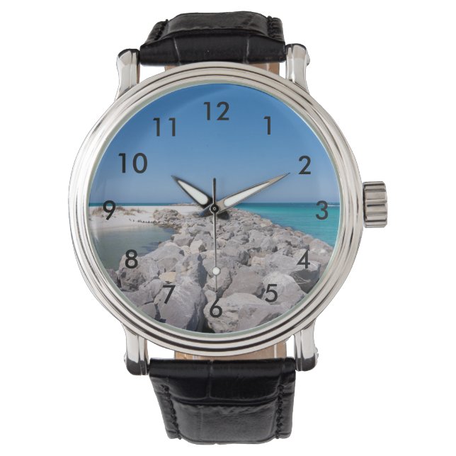 Middle Of Shell Island Jetty Wrist Watch (Front)