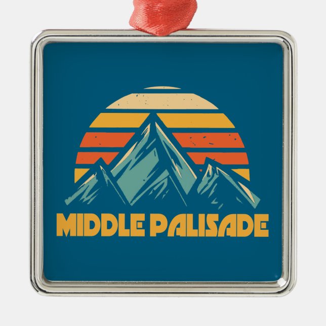 Middle Palisade California Retro Turquoise Metal Tree Decoration (Front)