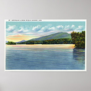 Middle Saranac Lake View of Mount Ampersand Poster
