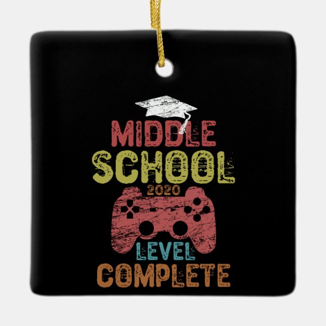 Middle School 2020 Level Complete Ceramic Ornament (Front)