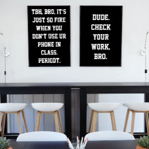 Middle School Classroom Decor Slang Poster