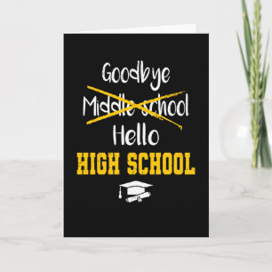 Middle School Diploma Graduation High School Card