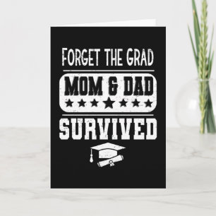 Middle School Examen Graduation Mum Papa Diplom Card