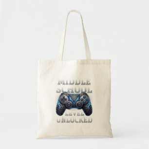 Middle School Grade Unlocked Back To School Gamer Tote Bag