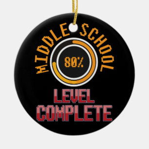 Middle School Graduation 8th Grade Level Complete Ceramic Tree Decoration