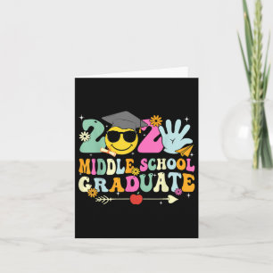 Middle School Graduation Cl Of 2025 Smile Face Boy Card