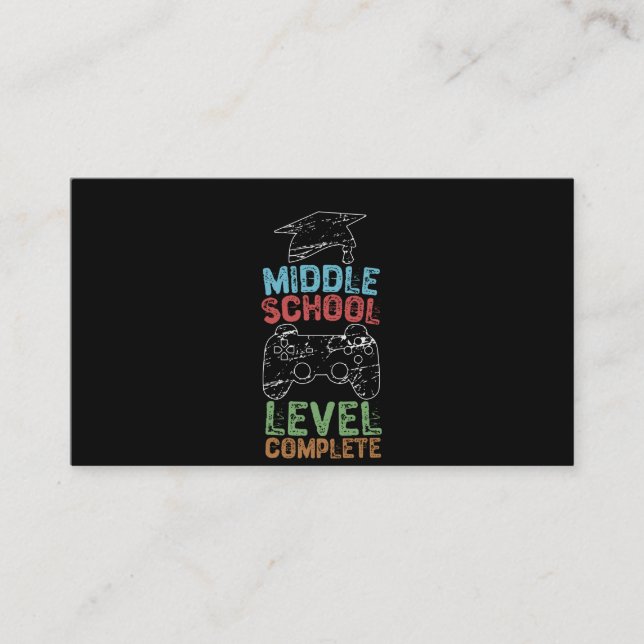 Middle School Level Complete Business Card (Front)