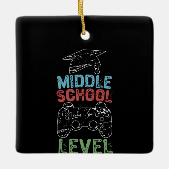 Middle School Level Complete Ceramic Ornament (Front)