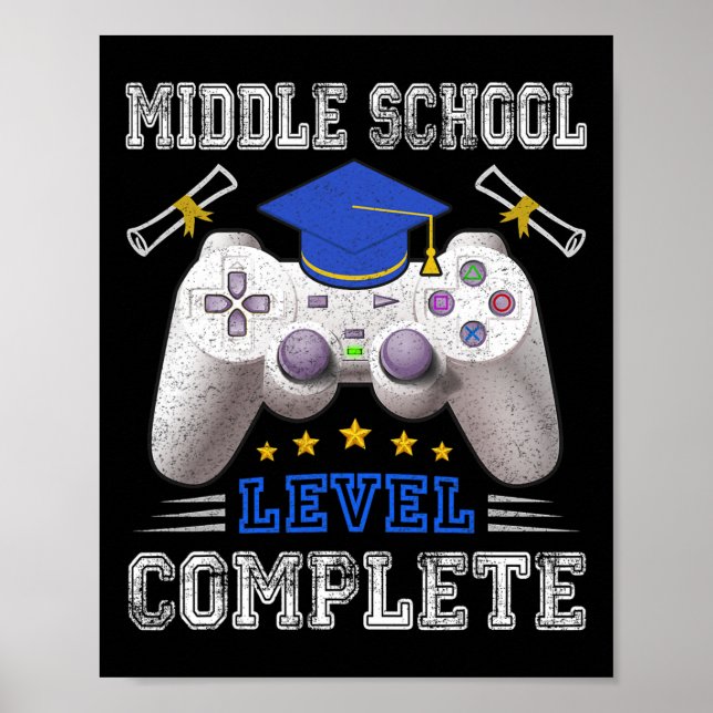 Middle School Level Complete Cl Of 2025 Graduation Poster (Front)