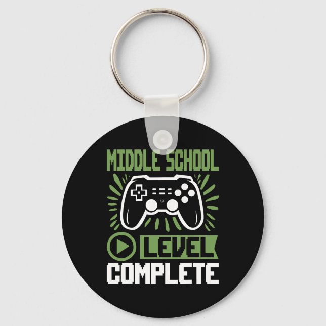 Middle School Level Complete Gamer Cl Of 2025 Grad Key Ring (Front)