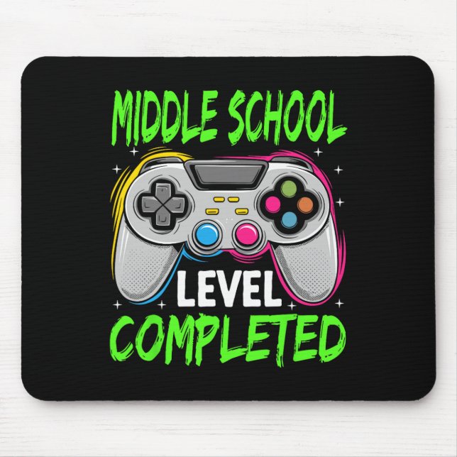 Middle School Level Complete Gamer Cl Of 2025 Grad Mouse Mat (Front)