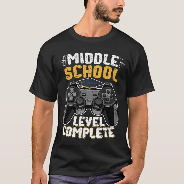 Middle School Level Complete Gamer  T-Shirt (Front)
