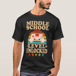 Middle School Level Unlocked Girls Boys Back To Sc T-Shirt