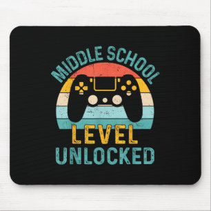 Middle School Level Unlocked Video Game Back To Sc Mouse Mat