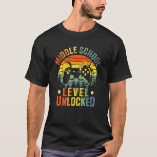 Middle School Level Unlocked Video Game Back To Sc T-Shirt