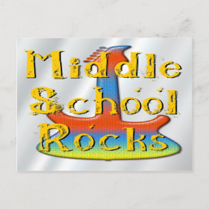 Middle School Rocks - Guitar Postcard