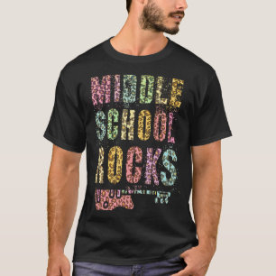 Middle School ROCKS Student Teacher Rockstar Team T-Shirt