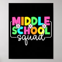 Middle school squad back to school teachers