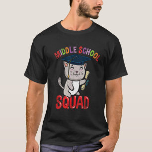 Middle School Squad Cat Back To School Vintage T-Shirt