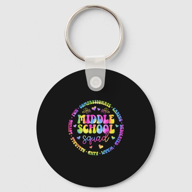 Middle school squad middle school teacher team  key ring (Front)
