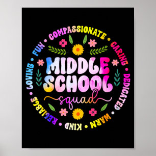 Middle school squad middle school teacher team poster