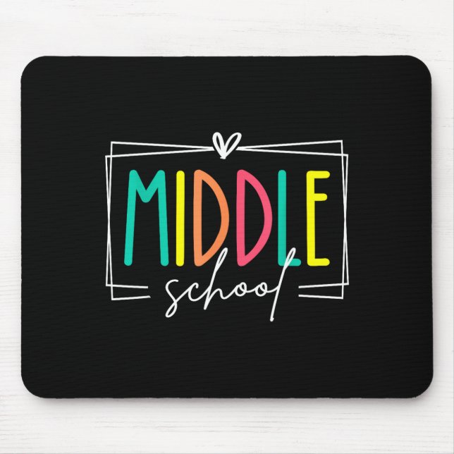 Middle school squad teacher dream team student mouse mat (Front)