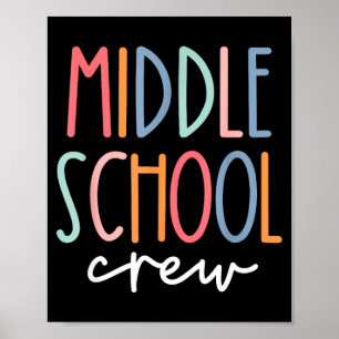 Middle school squad teacher student crew poster