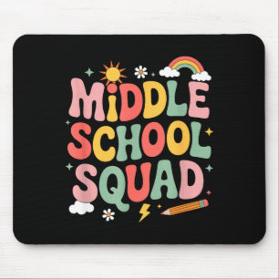 Middle school squad teacher teaching kids educator mouse mat