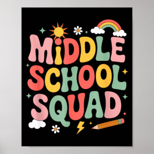 Middle school squad teacher teaching kids educator poster