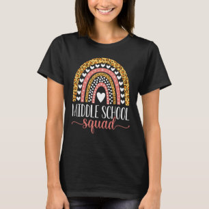 Middle School Squad Team Teacher Girls Boys Back T T-Shirt