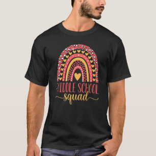 Middle School Squad Team Teacher Girls Boys Back T T-Shirt
