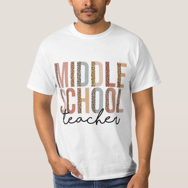 Middle School Teacher 100 Days of School - Back To T-Shirt (Front)