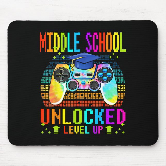 middle school Unlocked Level Up Gamer Back To Scho Mouse Mat (Front)