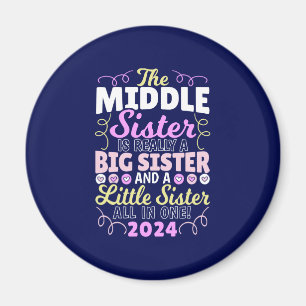 Middle Sister 2024 - a Big and Little Sister Magnet