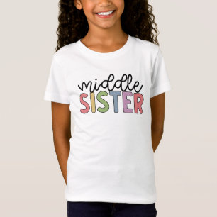 Middle Sister Cute Matching Siblings T-Shirt