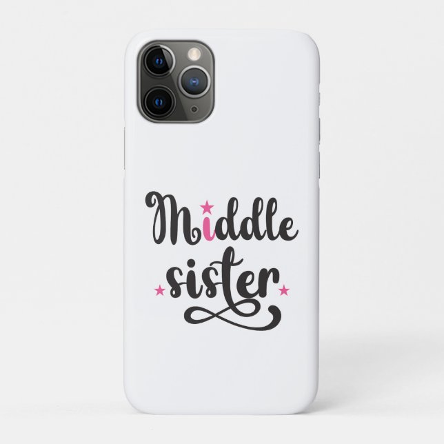 Middle Sister, Cute Stars Case-Mate iPhone Case (Back)