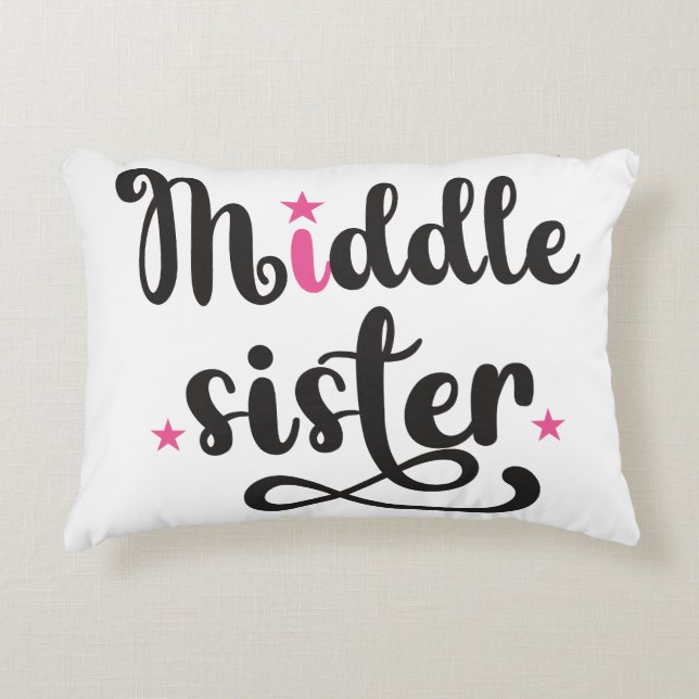 Middle Sister, Cute Stars Decorative Cushion (Front)