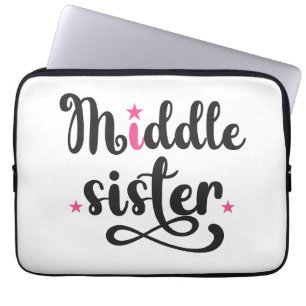 Middle Sister, Cute Stars Laptop Sleeve